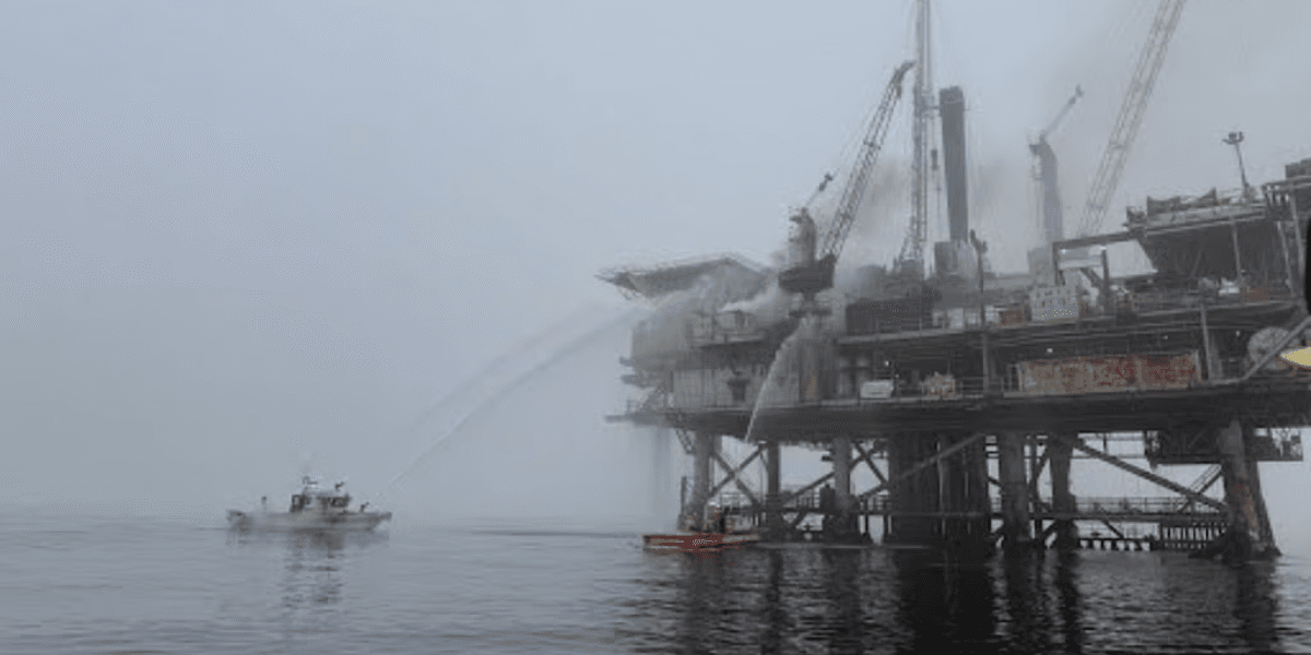 La plataforma de gas HABITAT se incendió.