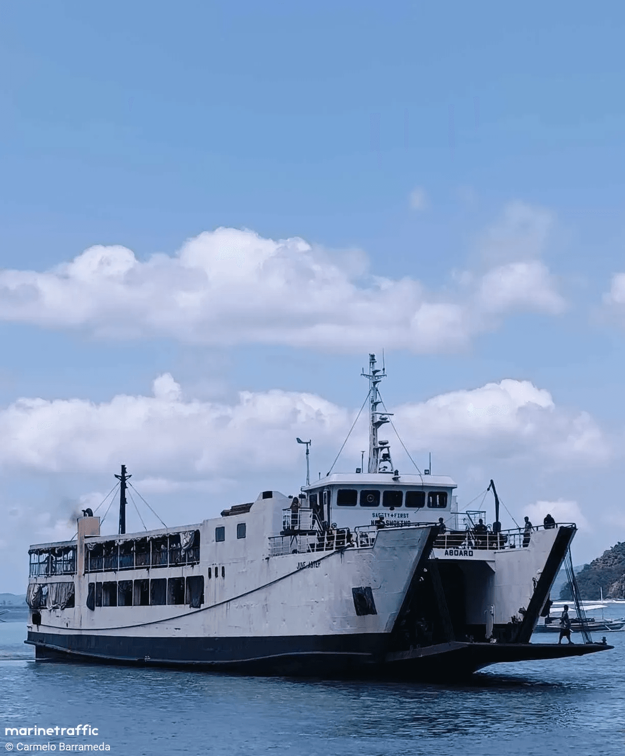 Ferry JUNE ASTER caught fire in off Philippines Coast.